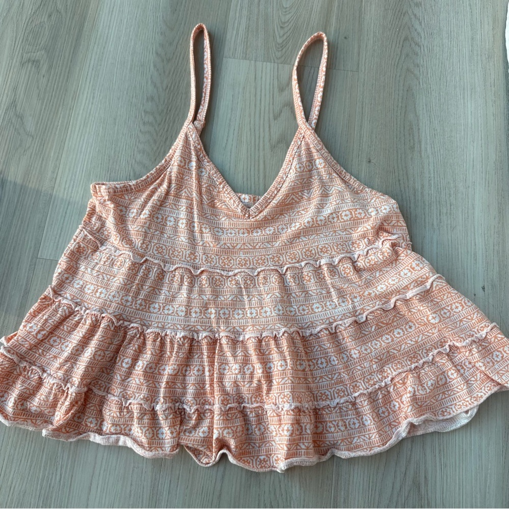 American Eagle Outfitters Orange Patterned Camisole